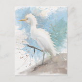 Egret watercolor ポストカード (正面)