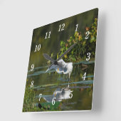 Egret Wing Exam Wall Clock スクエア壁時計 (傾斜)