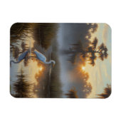 Egrets in Everglades National Park Morning マグネット (横)