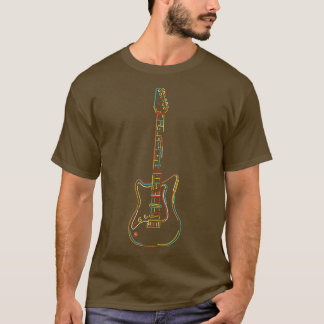 EGuitar Rainbow Illustration for Guitarist & Teach Tシャツ