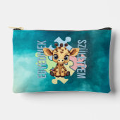Egyedinek születtem – kedves zsiráfos design アクセサリーポーチ (正面)