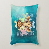 Egyedinek születtem – kedves zsiráfos design アクセントクッション (正面(垂直))