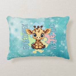 Egyedinek születtem – kedves zsiráfos design アクセントクッション