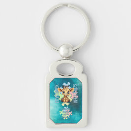 Egyedinek születtem – kedves zsiráfos design キーホルダー