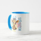 Egyedinek születtem – kedves zsiráfos design マグカップ (正面左)