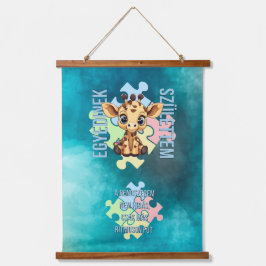 Egyedinek születtem – kedves zsiráfos design 吊り下げ型タペストリー