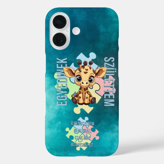 Egyedinek születtem – kedves zsiráfos design Case-Mate iPhoneケース (裏面)