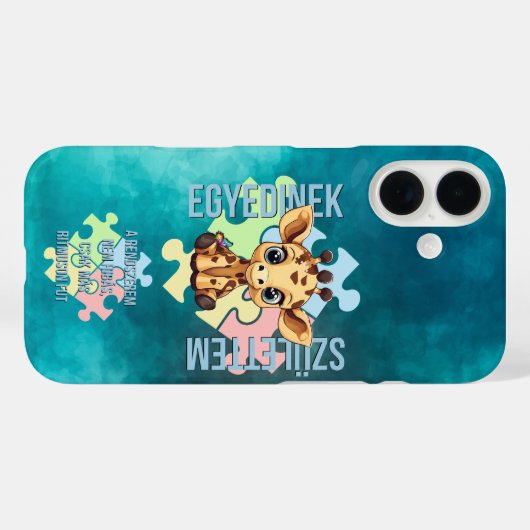 Egyedinek születtem – kedves zsiráfos design Case-Mate iPhoneケース (裏面 (横))
