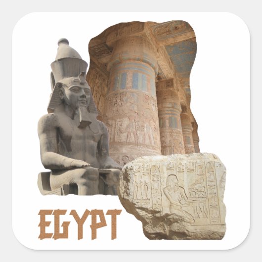 EGYPTフォトコラージシール スクエアシール (正面)