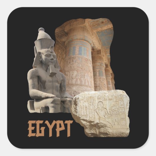 EGYPTフォトコラージシール スクエアシール (正面)