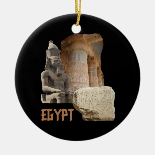 EGYPTフォトコラージュオーナメント セラミックオーナメント (正面)
