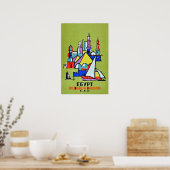 Egypt Art Travel Poster Egyptian Print ポスター (キッチン)
