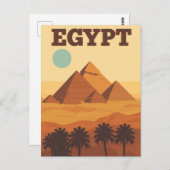 Egypt Desert Pyramids ポストカード (正面/裏面)