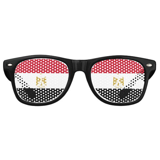 Egypt flag Party Sunglasses レトロサングラス (正面)