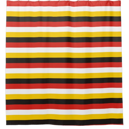 Egypt flag stripes country pattern symbol black re シャワーカーテン (正面)