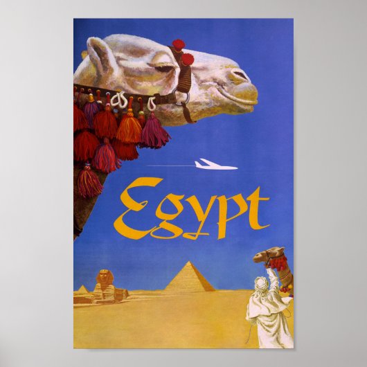 Egypt. Fly TWA (1960) vintage ポスター (正面)
