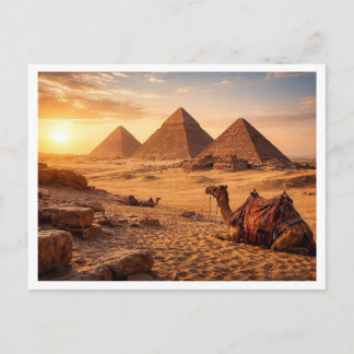 Egypt. Giza Pyramid Complex. Postcard ポストカード