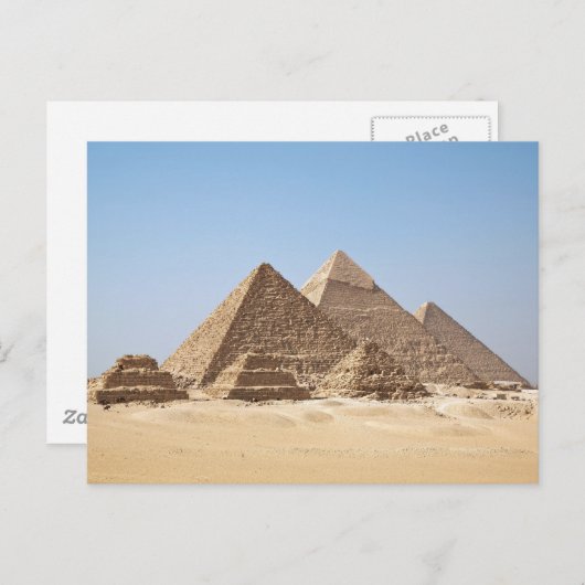 Egypt-Gizah Pyramids ポストカード (正面/裏面)