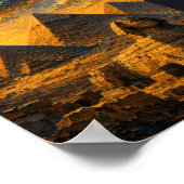Egypt: Golden Sunset Pyramids Art Souvenir ポスター (角)