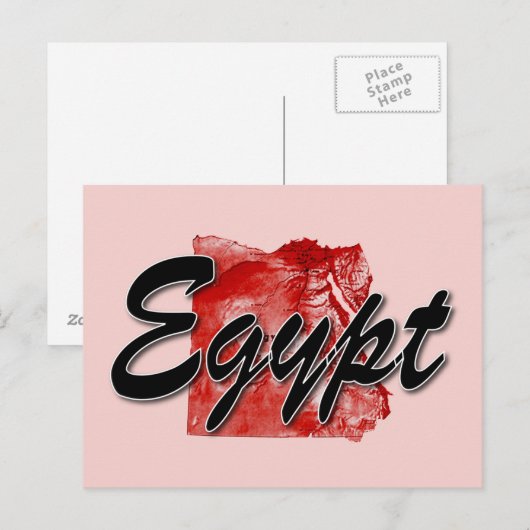 Egypt map ポストカード (正面/裏面)