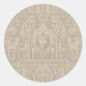 Egypt Passport Wedding ラウンドシール (正面)