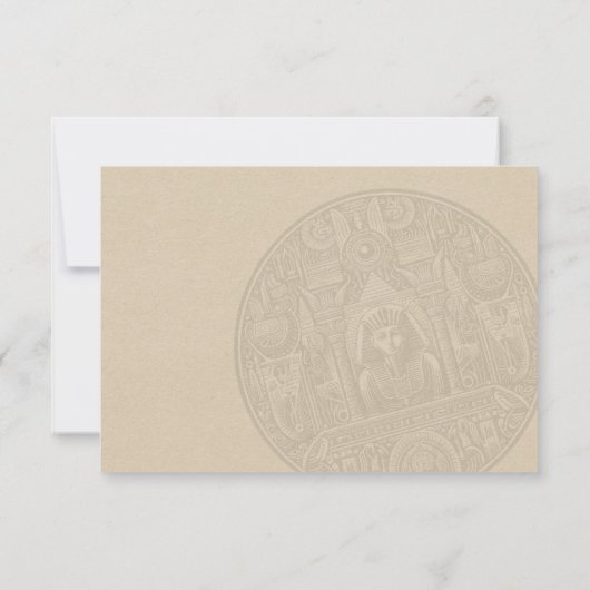 Egypt Passport Wedding Response Card 出欠カード (裏面)