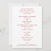 Egypt Pyramids Desert Wedding Couple Illustration 招待状 (裏面)