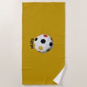 Egypt Soccer ビーチタオル (正面)