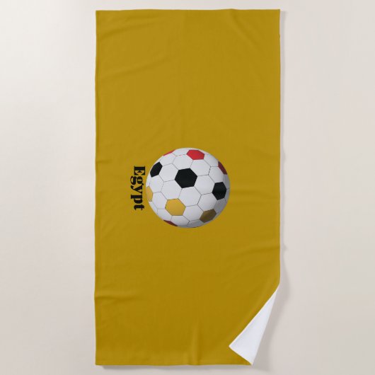 Egypt Soccer ビーチタオル (正面)