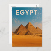 Egypt – The Great Pyramids of Giza ポストカード (正面/裏面)