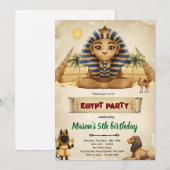 Egypt theme party invitation 招待状 (正面/裏面)