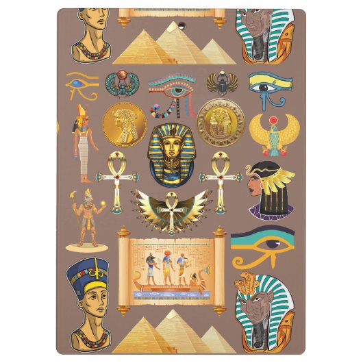 Egyptian Ancient Hieroglyphic Pattern Symbol クリップボード (裏面)