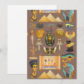 Egyptian Ancient Hieroglyphic Pattern Symbol シーズンカード (正面/裏面)