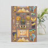 Egyptian Ancient Hieroglyphic Pattern Symbol シーズンカード (スタンド正面)