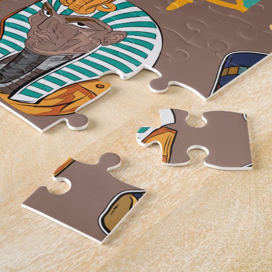 Egyptian Ancient Hieroglyphic Pattern Symbol ジグソーパズル (側面)