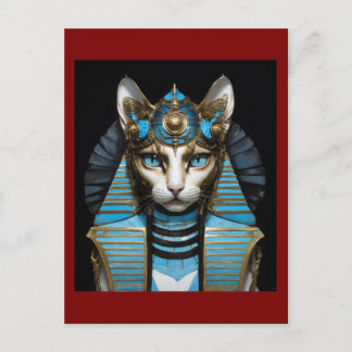 Egyptian cat pharaoh ポストカード