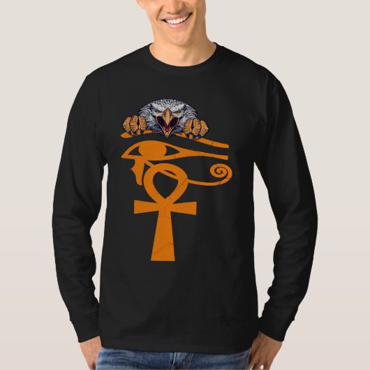 Egyptian Eye Of Horus Ankh Egypt Archaeologist  Ea Tシャツ (正面)