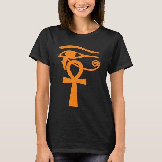 Egyptian Eye Of Horus Ankh Egypt Archaeologist Tシャツ (正面)