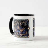 Egyptian Eye of Horus Cosmic Pyramid Art マグカップ (正面左)