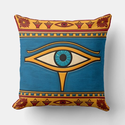 Egyptian Eye of Horus, Eye of Ra Egypt Deity クッション (正面)
