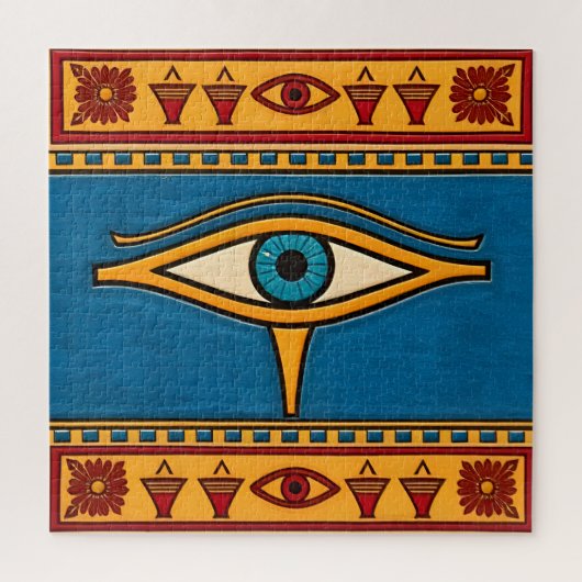 Egyptian Eye of Horus, Eye of Ra Egypt Deity ジグソーパズル (縦)