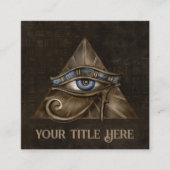 Egyptian Eye of Horus - Wadjet Ornament スクエア名刺 (正面)