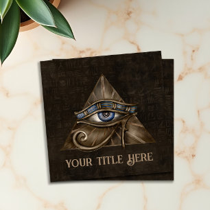 Egyptian Eye of Horus - Wadjet Ornament スクエア名刺