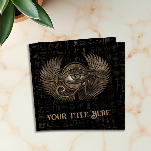 Egyptian Eye of Horus - Wadjet Ornament スクエア名刺