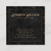 Egyptian Eye of Horus - Wadjet Ornament スクエア名刺 (裏面)