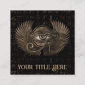 Egyptian Eye of Horus - Wadjet Ornament スクエア名刺 (正面)