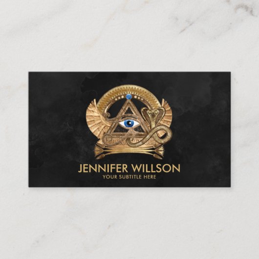Egyptian Eye of Horus - Wadjet Ornament 名刺 (正面)
