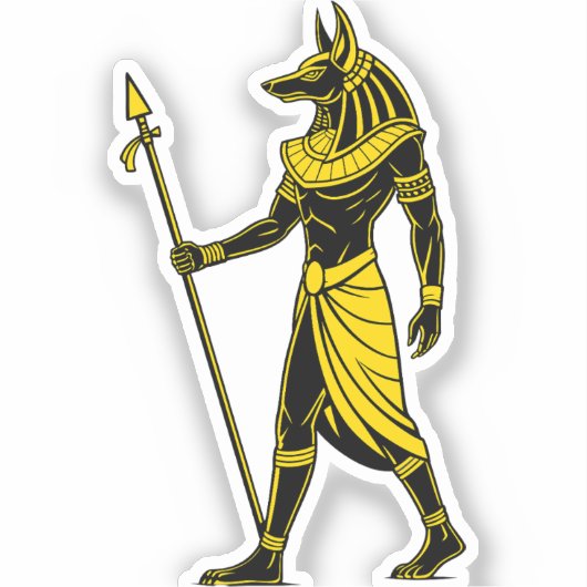 Egyptian God Anubis  シール (正面)