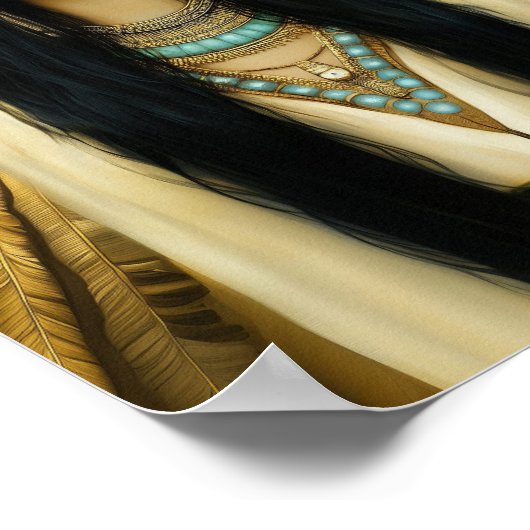 Egyptian Goddess Maat  Fantasy Art ポスター (角)