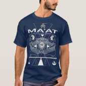 Egyptian Goddess Maat  Kemetic Ankh Pyramid Tシャツ (正面)